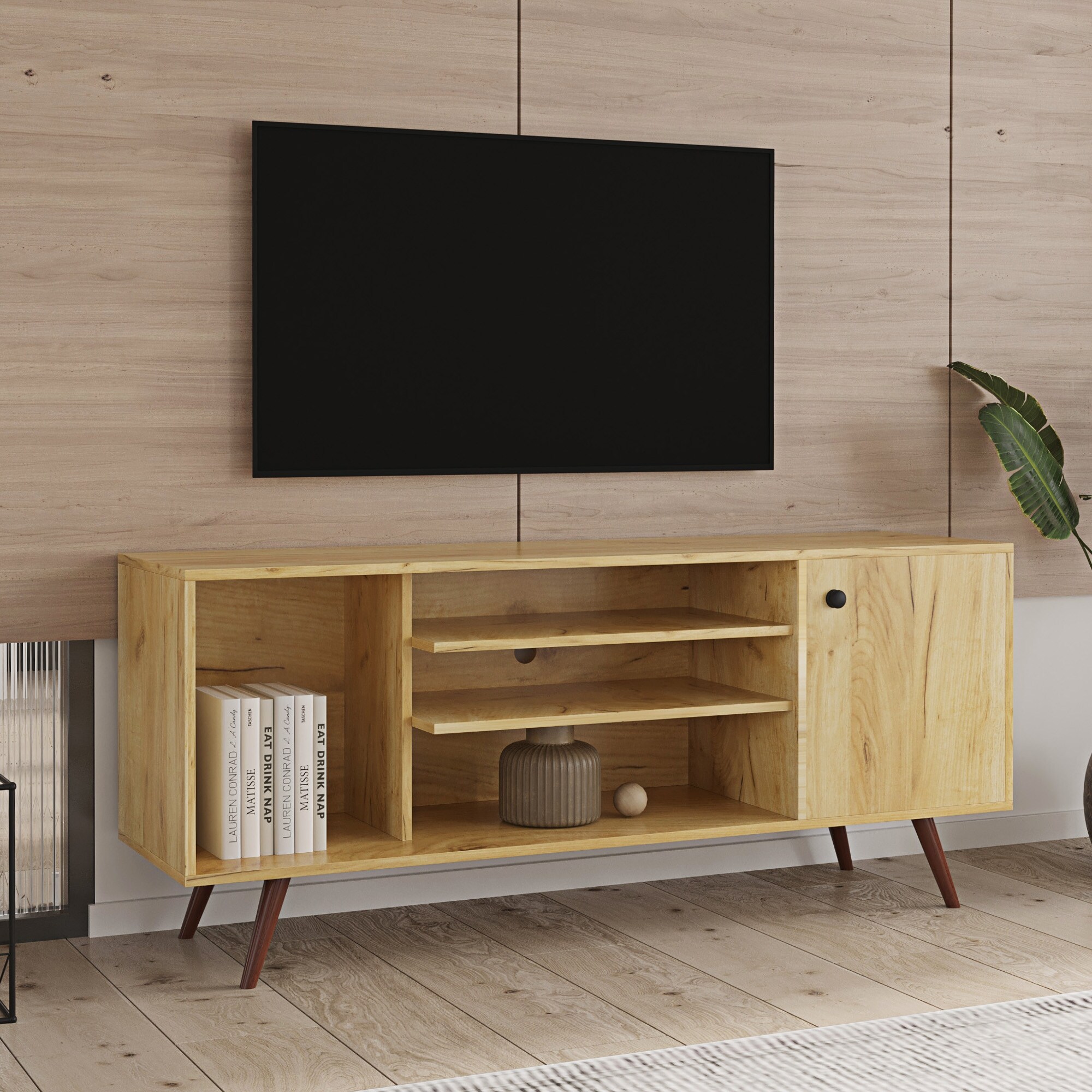 Mid century small tv stand hot sale