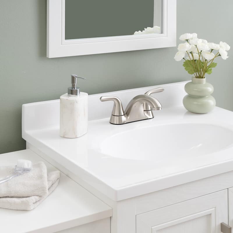 Linon Blakely Vanity with Mirror and 12-inch Side Cabinet