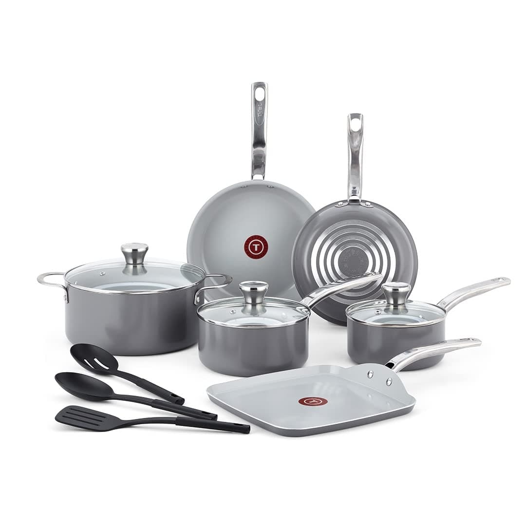 Fresh Gourmet Recycled Aluminum Ceramic Nonstick Cookware Set 12 Piece