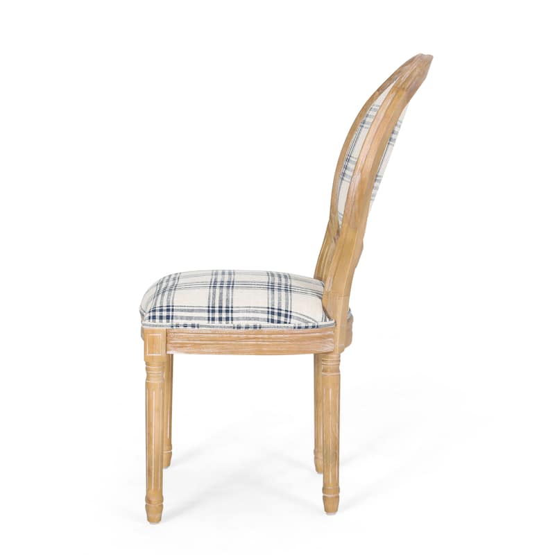 Phinnaeus French Country Fabric Dining Chairs (Set of 2) by Christopher Knight Home