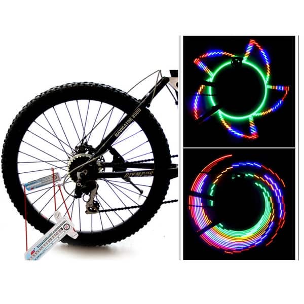 32 LED Patterns Cycling Bikes Bicycles Rainbow Wheel Signal Tire Spoke Light US!