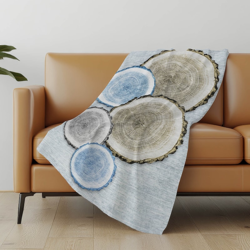 Premium Machine Washable Modern Woodgrain Sherpa Throw Blanket