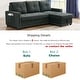 L-Shaped Sleeper Sectional Sofa with Reversible Chaise Lounge - Bed ...