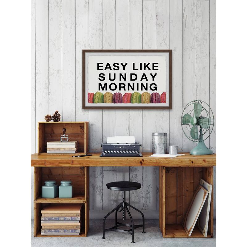 Easy like Sunday Morning VII Framed Wall Art, Elegant Home Touch - Sophisticated Artwork for Refined Décor