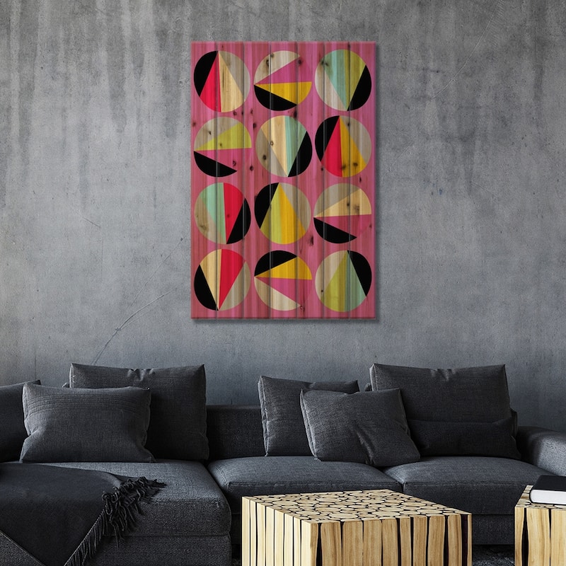 Circles Game III Print On Wood by Susana Paz - Multi-Color