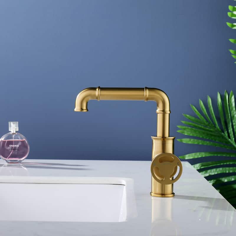 Rbrohant Bathroom Sink Faucet Single Hole Mixer Taps Countertop Faucet