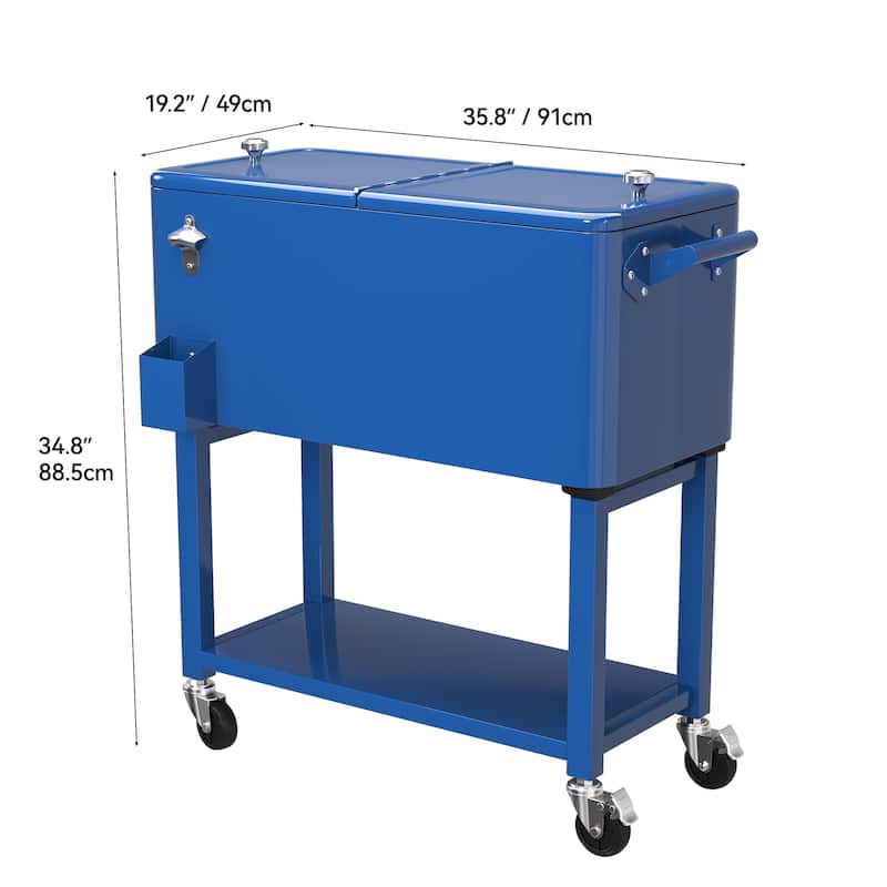Moasis 80 Quart Rolling Cooler