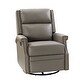 preview thumbnail 25 of 100, Echidna Transitional Genuine Leather Swivel Rocker Nursery Chair with Nailhead Trim by HULALA HOME