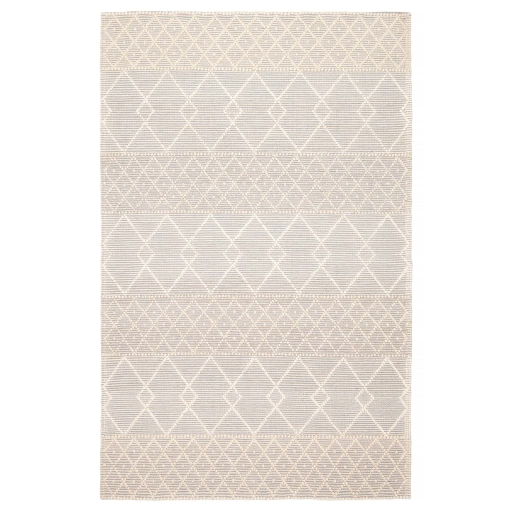 ECARPETGALLERY Braid weave Sienna Grey Wool Rug - 5'0 x 7'10