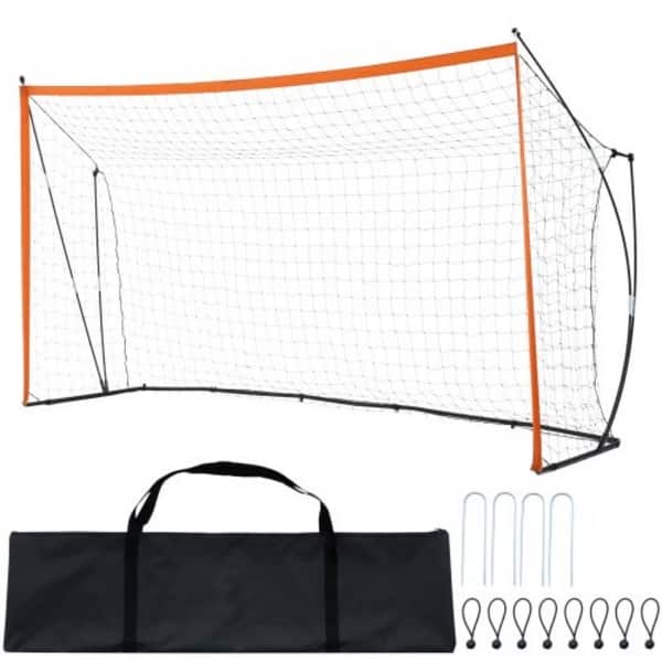 slide 2 of 12, 12x6 ft Portable Soccer Goal Kids Soccer Net Carry Bag Backyard Training Orange - Multi Multi