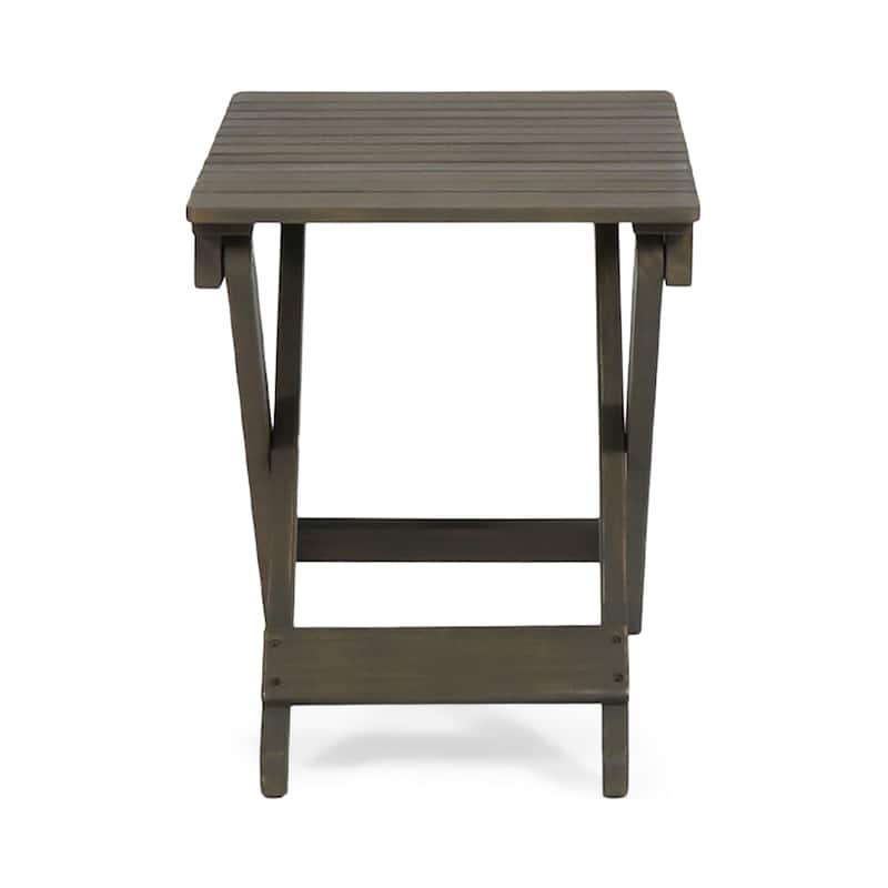 Malibu Outdoor Folding Side Table by GDFStudio - 22.75"W x 15"D x 18.5"H