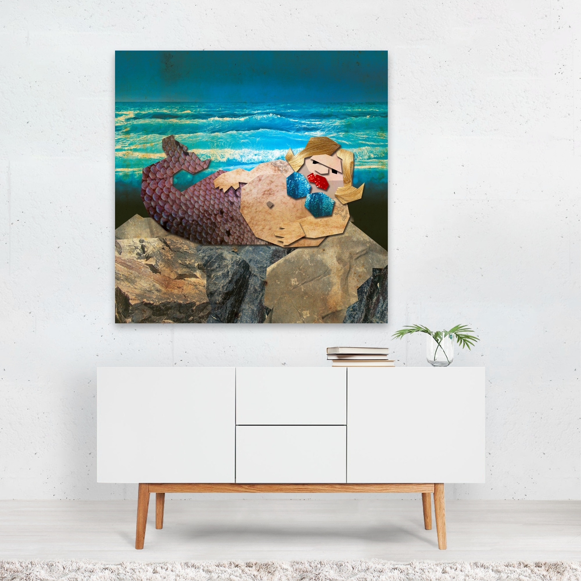 【Mermaid baby】アクリル画 F3 風景画 絵画 真夏の海へ】アクリル画 F3 風景画 絵画 海の絵 - メルカリ