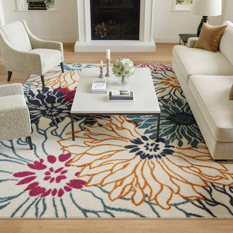 Nourison Passion Abstract Modern Floral Area Rug