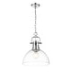 preview thumbnail 5 of 3, Golden Lighting 3602-L CH Duncan 14" Wide Pendant
