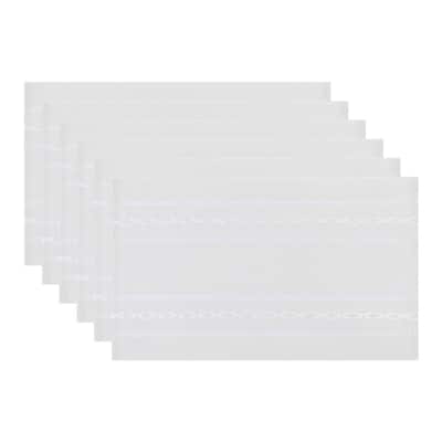 Rustic Placemats Set of 6 Cotton and Linen Placemats for Dining Table Decor Indoor Outdoor Kitchen Table Mat - 20*12in
