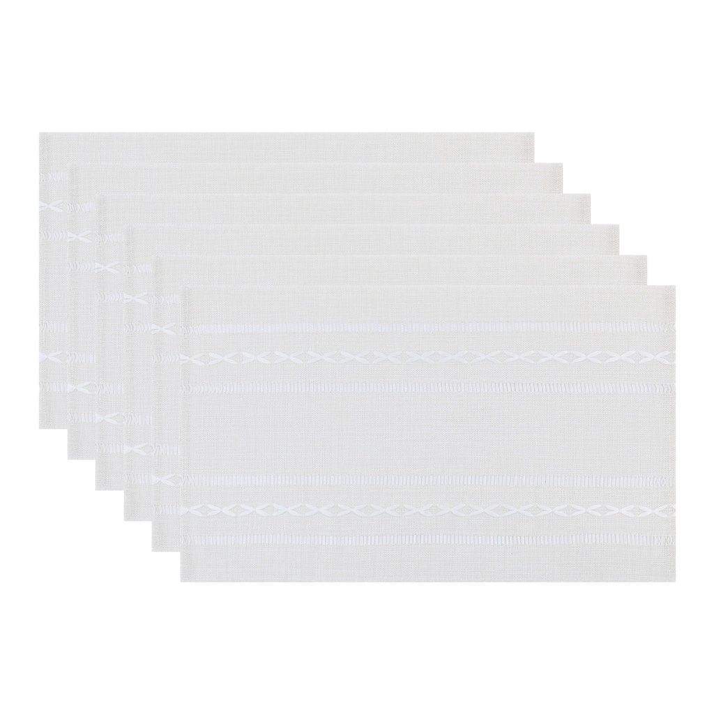 Rustic Placemats Set of 6 Cotton and Linen Placemats for Dining Table Decor Indoor Outdoor Kitchen Table Mat - 20*12in