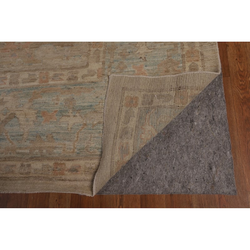 Oushak Turkish Large Rug Handmade Vegetable Dye Floral Wool Carpet - 10'3"x 13'9"