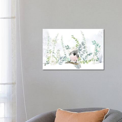 iCanvas "Peaches The Woodland Bird" by Ozscape Designs Canvas Print