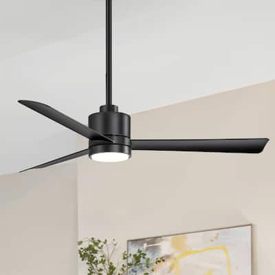 52-In LED Black/White/Gold Ceiling Fan with Light and Remote Control