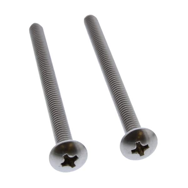 slide 1 of 1, Jones Stephens C25502 Shower Flange Screws Fits Tub and Shower - Chrome Plated Chrome Plated