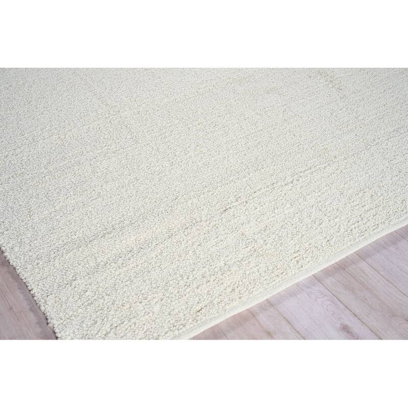 Exquisite Rugs Ferretti Handmade Handloomed New Zealand Wool Ivory Area Rug