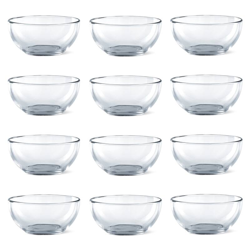 ELEMENT 6" Glass Soup / Salad / Dessert / Snack Bowls Set - 12 Piece