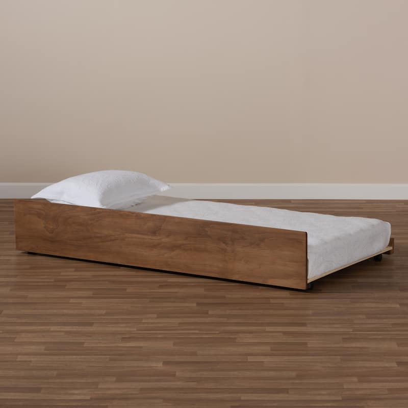Midori Modern and Contemporary Transitional Twin Size Trundle Bed
