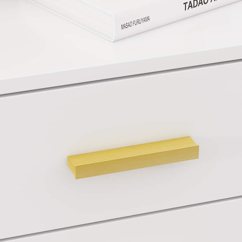 Timechee 23.6'' Tall 3 - Drawer Nightstand In White/Black