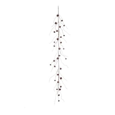 Transpac Metal 48 in. Brown Christmas Rustic Bell Garland