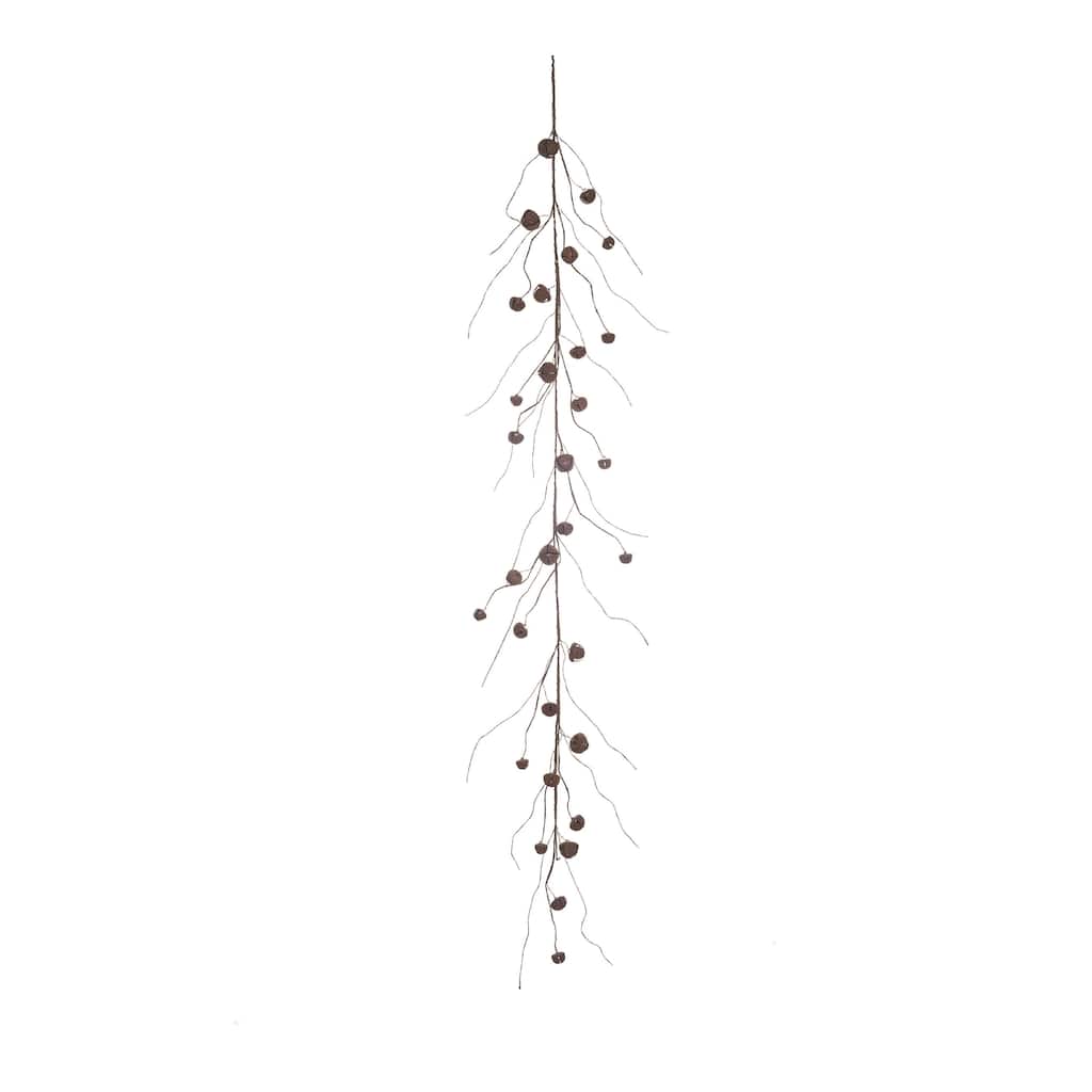 Transpac Metal 48 in. Brown Christmas Rustic Bell Garland