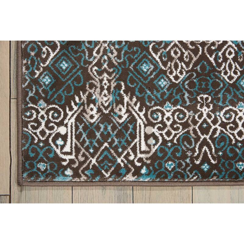 Nourison Karma Vintage Over-Dyed Medallion Area Rug