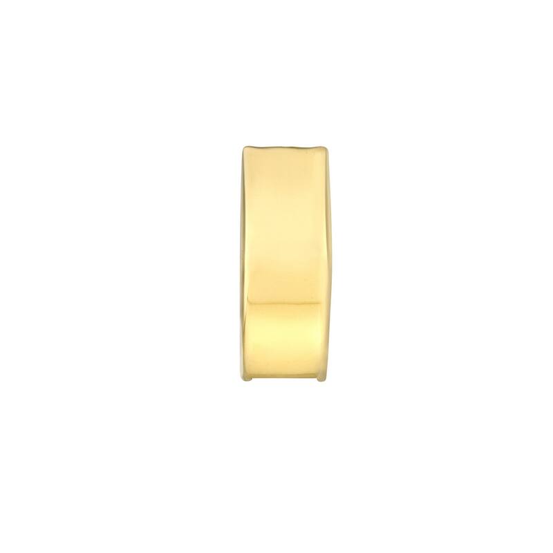 Curata 10k Yellow Gold 12x4mm High Polished Round Hinged Hoop Earrings