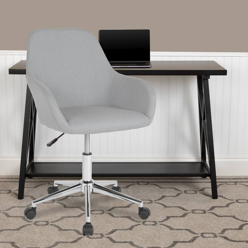 Home & Office Mid-Back LeatherSoft Upholstered Swivel Chair