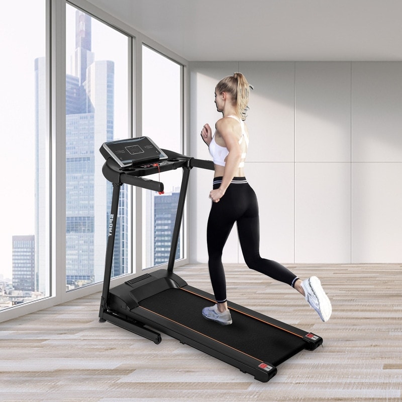 AOOLIVE Electric Treadmill Motorized Running Machine Black Medium