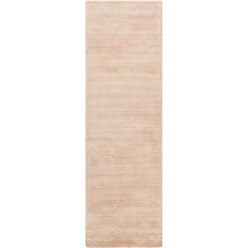 Elle Handmade Striped Solid Viscose Area Rug