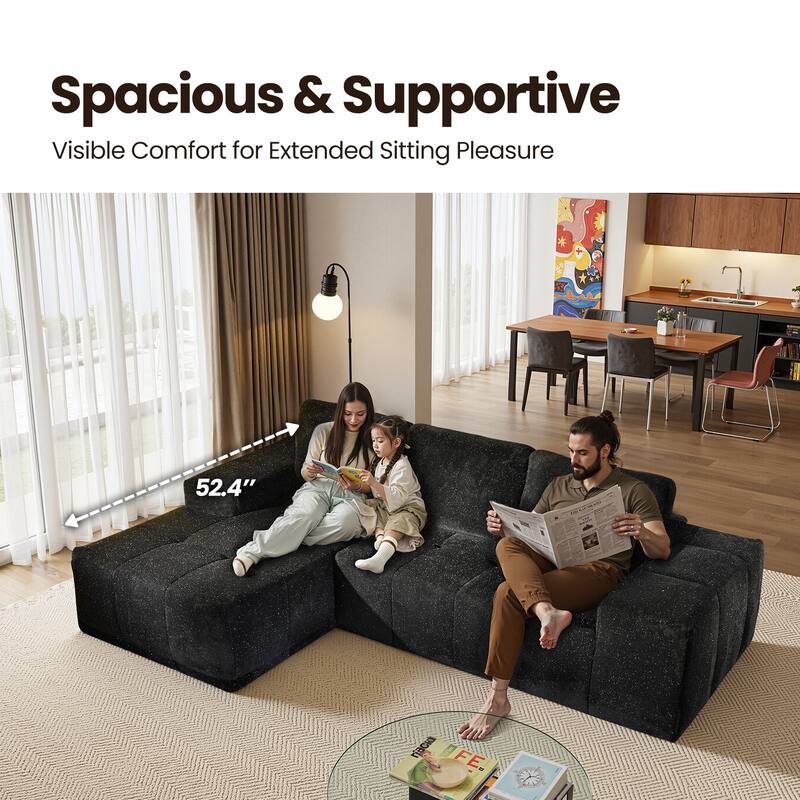 XIZZI Modular Sectional Sofa with L-Shape Chaise