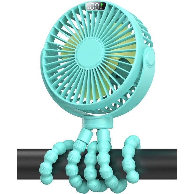Portable Stroller Fan LED Display 6000mAh Battery Operated Mini Clip Fan On Sale Bed Bath Beyond 37963697