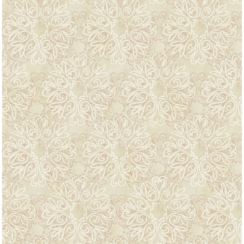 Seabrook Design Rhea Floral Medallion Unpasted Wallpaper