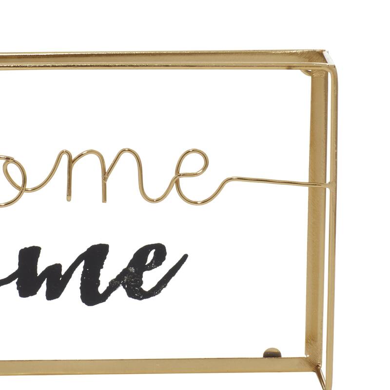Glass Sunshine, Home Decorative Sign - Set of 2 Gold - Roche River Decor
