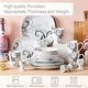 preview thumbnail 46 of 65, VEWEET 20-Piece White Porcelain Dinnerware Set (Service for 4)