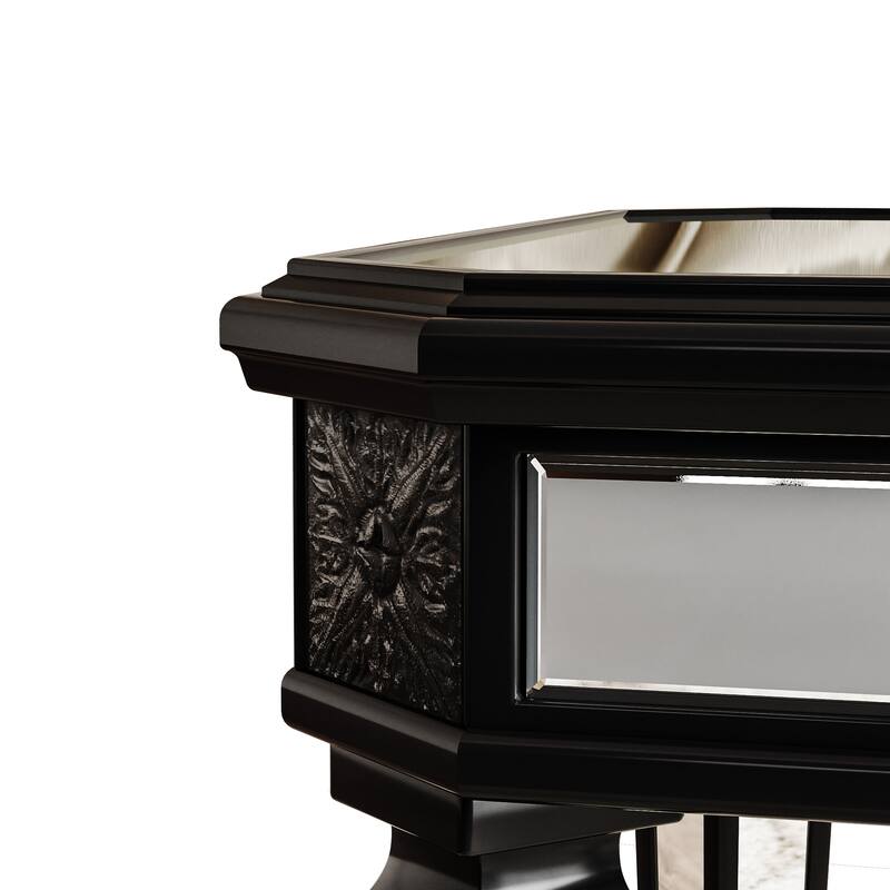 Modern Center Table Silver Mirrored Coffee Table for Living Room