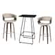Option Black Table & Gray PU Chairs