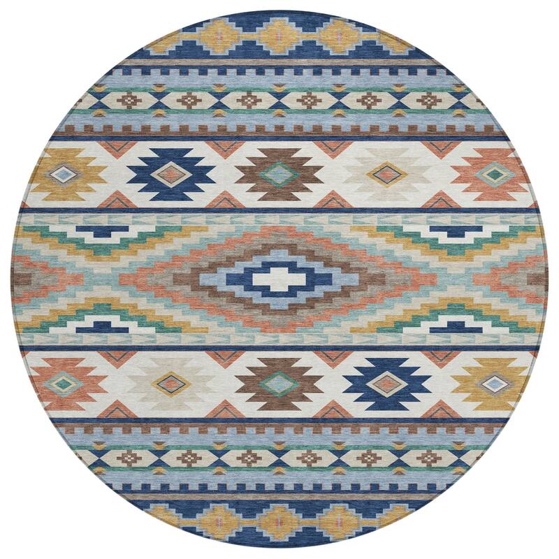 Machine Washable Indoor/ Outdoor Modern Ottawa Chantille Rug