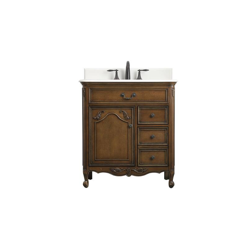 32" Bathroom Vanity - Dark Oak
