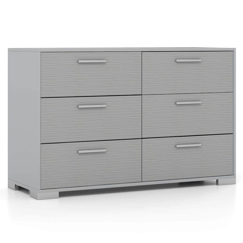 Costway 6 Drawer Storage Cabinet with Metal Legs & Handles - See Details