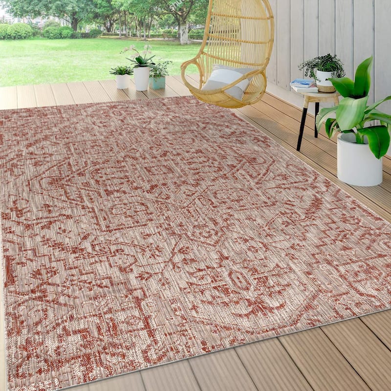 JONATHAN Y Charleston Medallion Indoor/Outdoor Area Rug