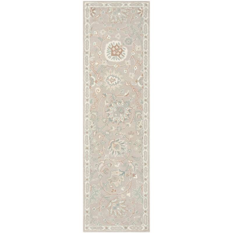 SAFAVIEH Handmade Heritage Plume Stripe Traditional Oriental Wool Rug