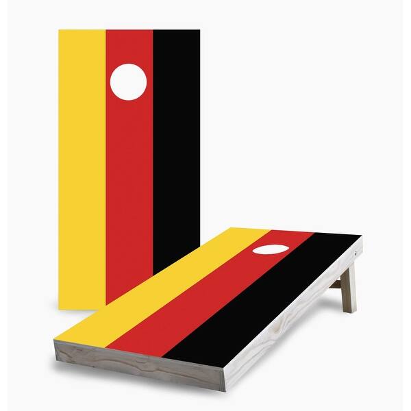 slide 2 of 7, German Flag Cornhole Game (Choose Wraps or Boards) 2x4 Boards (24" x 48") - Include ALL Accessories