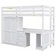 preview thumbnail 12 of 33, Modern Desige Twin Size Loft Bed with Wardrobe,Desk and Storage Drawers