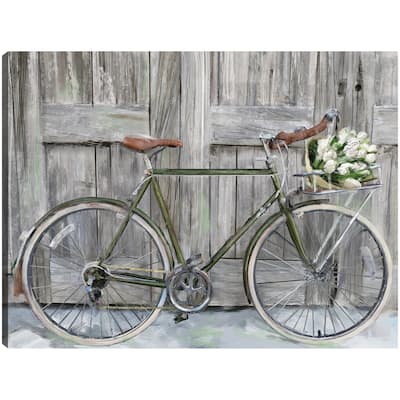 Farmhouse Bicycle By Studio Arts Canvas Art Print